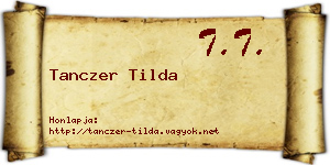 Tanczer Tilda névjegykártya